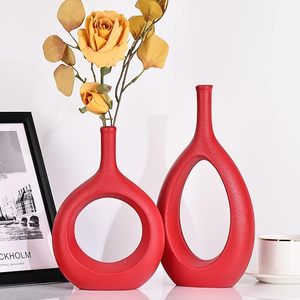 Vases de mariage en métal imploré à la main indienne de haute qualité Vases à fleurs en fonte d'aluminium pour mariage - Product Image 3