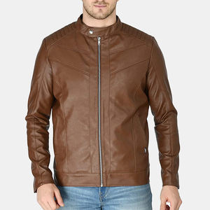 2025 Fashion New Men's Bomber Jacket With <b>Large</b> Pockets and Leather Sleeves Men's Fashion Leather Jacket - Product Image 5