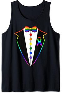 Men's <b>Black</b> <b>Tank</b> <b>Top</b> with Tuxedo Print O-Neck Casual Style Front Logo 100% Cotton 100g Knitted Fabric - Product Image 6