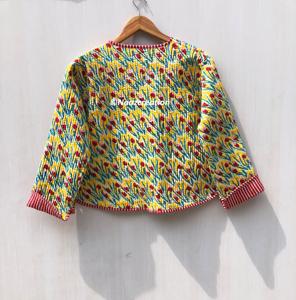 Veste matelassée à imprimé floral, faite main, style bohème, en coton, pour l'automne et l'hiver, style streetwear, réversible - Product Image 5