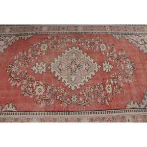 Turkish Vintage Rug, 0.4x7.9 ft <b>Runner</b> Rug, <b>Red</b> Gray Patchwork Rug - Product Image 5