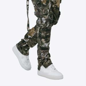 Pantalones Cargo de cuero para hombre, duraderos y de moda, ideales para uso diario y ropa de trabajo, pantalones de chándal para hombre - Product Image 2