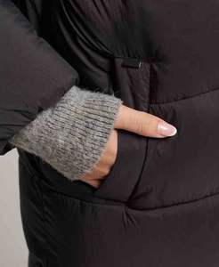 Veste matelassée imperméable chaude d'hiver 100% polyester avec broderie, manches longues, doublure en coton pour femmes - Product Image 6