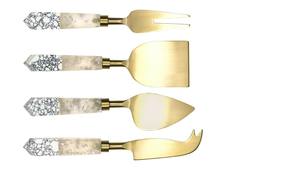 Épandeur à fromage en acier inoxydable avec poignée en marbre blanc, design antique - Product Image 5