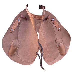 Tablier professionnel en cuir pour maréchal-ferrant, durable, réutilisable, vêtement de travail pour clinique vétérinaire, couleur noire - Product Image 1