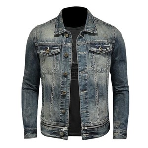 2023 vestes en jean Mans Design imprimées dans les meilleures vestes en jean de nouveau style avec logo personnalisé et parka d'été de style - Product Image 3