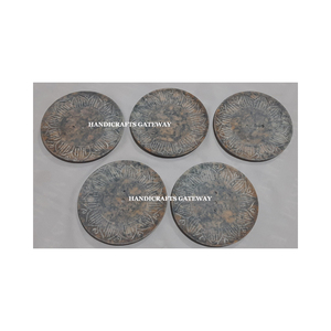 Quemador de Incienso de Piedra de Savia Natural de Forma Redonda, Superficie Lisa y Brillante, Diseño Floral Hecho a Mano, Soporte para Agarbatti para el Hogar - Product Image 1