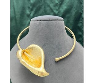 ชุดสร้อยคอพร้อมต่างหูประดับเพชรซิคอนชุบทองคุณภาพสูง ดีไซน์หรูหรา สำหรับผู้หญิงในโอกาสครบรอบ หมั้น แต่งงาน และงานเลี้ยง - Product Image 3