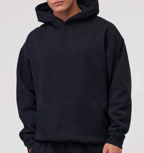 100% algodón French Terry Pullover Hoodies Classic Fit Liso Sudaderas con logotipo bordado personalizado en el frente Directo de fábrica - Product Image 6