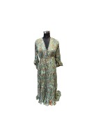 Robe en soie bohème d'été robe saree en soie indienne indienne faite à la main mode ethnique vacances Boho Vintage vêtements indiens