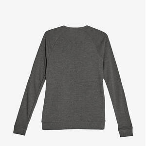 Adult Women Heights logo Unisex Raglan <b>Sweatshirt</b> <b>Grey</b> Crew Neck School Sweater Fleece Lined with Long Sleeves Sweater - Product Image 5