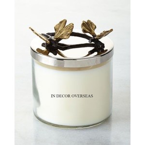 La Mayoría de lujo Diseñador único Metal chapado en oro de alta calidad y vidrio transparente Hecho Aspecto atractivo Portavelas de lujo al por mayor - Product Image 4