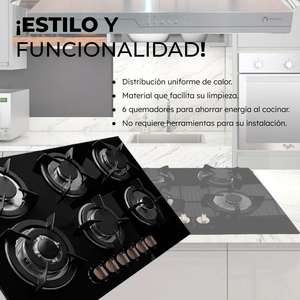 Fornello a 6 Fuochi Shorbull con Piano in Vetro Temperato, Alta Prestazione, Resistente, Fornitura Diretta OEM all'Ingrosso - Product Image 2