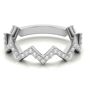 Bague d'éternité en moissanite en forme de couronne SHREYA DIAM pour femme, en argent 925, sertie pavé, bijoux de mariage de luxe et tendance - Product Image 6