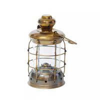 Lanterne suspendue en métal de style nautique en laiton antique, lampe à huile décorative pour la maison, style mariage et Noël, design artistique multifonctionnel
