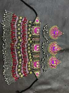 Haute qualité mariée Afghani Vintage ensembles de bijoux Style afghan Tribal Kuchi à la main couleur dorée ensemble de bijoux confortable - Product Image 3