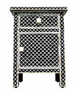 Mueble Moderno con Incrustaciones de Hueso, Mesa de Noche para Dormitorio y Hotel, Hecho a Mano por Fabricantes Indios - Product Image 3