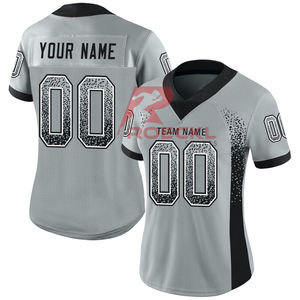 Venta caliente fútbol Jersey transpirable Graffiti patrón de secado rápido XL venta al por mayor fútbol americano Jersey con OEM - Product Image 2