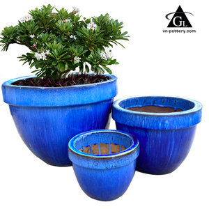 Macetas de cerámica esmaltadas modernas para exteriores, jardineras DE ARCILLA al por mayor con estilo para el hogar, jardín, uso interior/exterior, cerámica para flores - Product Image 4