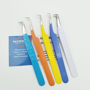Pinzas en forma de L de 45 grados de acero inoxidable con herramienta de extensión de pestañas de Punta puntiaguda para uso de belleza - Product Image 6