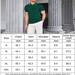 Hombres Casual Ligero Media Cremallera para Polos Alta Calidad Nuevo Diseño Patrón Sólido Tejido de Punto al por mayor - Product Image 6