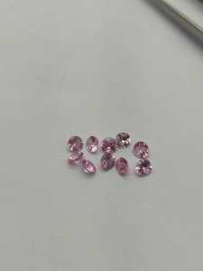 อัญมณีหลวมๆทรงกลม3.5มม. พลอยสีชมพูเซลลอนธรรมชาติขายส่งมีจำนวนมาก - Product Image 2