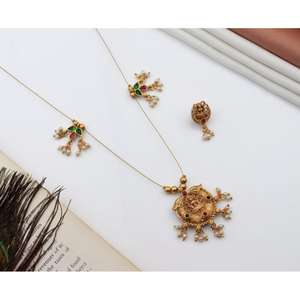 Hot Selling Statement Women Pendant Set with Adjustable Chain Suitable for Party Wedding and Fashion Styling Use for Export Sale - Product Image 1