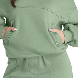 Survêtements d'hiver à capuche pour femmes, impression personnalisée, manches longues, 100% coton respirant - Product Image 4