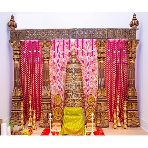 Estilo tradicional del Sur, decoración de escenario de boda, rituales, Pilar y accesorios de escenario, último escenario de gran recepción inspirado en Bollywood - Product Image 1