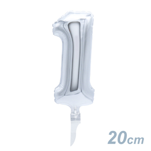 ลูกโป่งตัวเลขสีเงินขนาด7นิ้วแบบญี่ปุ่นสำหรับฉลองวันเกิด - Product Image 2