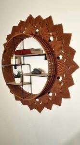 Estante Colgante Tejido de Madera PARA EL Hogar, Cuerda de Algodón Hecha a Mano, Cuerda de Macramé, Decoración Bohemia - Product Image 3