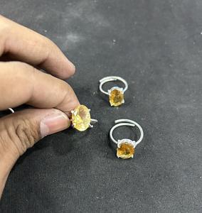 Venta caliente 100% anillos de piedras preciosas facetadas de citrino Natural para mujeres Invisible de alta calidad para fiestas regalos directos Soha Agate - Product Image 3