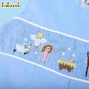 Longall de Ángel y Jesús para niño, OEM ODM, bordado hecho a mano personalizado, fabricante al por mayor, BB3093 - Product Image 4