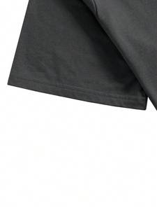 เสื้อยืดผู้ชายสีดำขนาดใหญ่เสื้อยืดกราฟิกแบบกำหนดเองพิมพ์ลายได้2025ใหม่ OEM ตามสั่งผ้าฝ้าย100% ขนาดใหญ่ออกแบบได้ตามต้องการ - Product Image 2