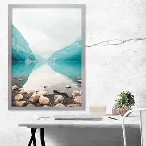 Cadre photo en bois argenté DIN A1, 59,4 x 84 cm, style suspendu, pour affichage de photos 12x18, 11x14, 18x24, 4x6, cadre photo DIY - Product Image 4