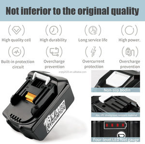 Аккумуляторная батарея MAK BL1860, 18В, 6.0Ач, LXT, высокой емкости, перезаряжаемая, с защитой BMS, выход USB, светодиодный индикатор - Product Image 3