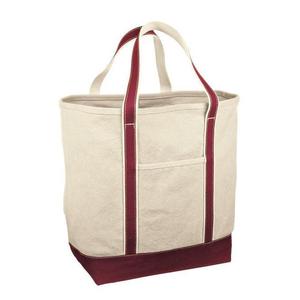 Solid Color <b>Large</b> Heavyweight <b>Canvas</b> Tote <b>Bags</b> with Open Closure Type - Product Image 3