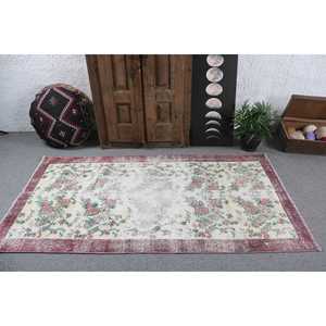 Tapis turc vintage 3,6 x 6,9 pieds, tapis d'intérieur, tapis oriental rouge - Product Image 3