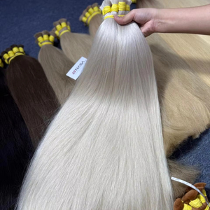 กำลังเป็นที่นิยม 1 กิโลกรัมของ # ผมต่อแท้เวียดนามสีบลอนด์โทนร้อนแบบตรง ยาว 60 ซม. รุ่น PLA02 จำหน่ายราคาส่งจากโรงงาน - Product Image 1