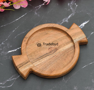 Bandeja de madera rústica Tradebyd, bandeja de servicio hecha a mano duradera para bodas, fiestas, hoteles, restaurantes y casas elegantes - Product Image 1