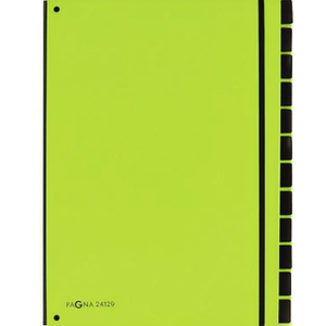 PAGNA TREND Organizador de escritorio de cartón verde claro con 12 compartimentos laminados de polipropileno para archivación DIN A4 - Product Image 2