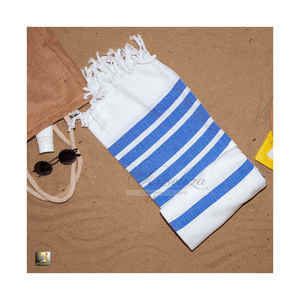 Eco-friendly <b>Lightweight</b> Quick Dry Peshtemal Beach <b>Towel</b> Turkish Cotton Sand-Free Personalized Custom Logo for Vacation - Product Image 4