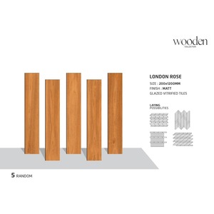 Usine Foshan Kit porcelaine émaillée de luxe 8x48 pouces bande Kat 20x120cm carrelage mosaïque 200x1200mm planches de bois conception de revêtement de sol - Product Image 1