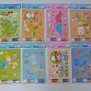 หนังสือเรียนรู้สำหรับเด็กเล็ก หนังสือระบายสีแบบฝึกเขียนตัวอักษรและตัวเลข พร้อมหน้ากระดาษนูนสำหรับเด็ก - Product Image 5