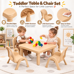 Juego de mesa y silla de madera para guardería Montessori, muebles de guardería, proveedor al por mayor, asientos para preescolar, guardería, Aprendizaje Temprano - Product Image 2