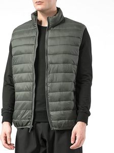 Chaleco acolchado para hombre, resistente al agua paquete alternativo, prendas de vestir exteriores con cremallera, bolsillos cálidos, chaqueta de capa versátil, acolchado - Product Image 4