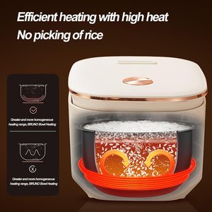 Cuisinière à riz électrique intelligente 5L, mini, multifonction, antiadhésive, cuisson automatique délicieuse et tendre pour 2-3 personnes, boîtier en plastique - Product Image 5