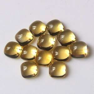 พลอยซิทรินทรงหลังเบี้ยธรรมชาติ5x5มม. อัญมณีซิทรีนเจียระไนแบบเรียบสำหรับทำเครื่องประดับ - Product Image 2