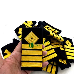 Epaulettes personalizados de capitán epallette, uniforme de ceremonia, tablero de hombro, estrella de oro - Product Image 1