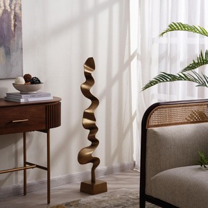 Sculpture noire audacieuse Artisanat de qualité supérieure Pièce de déclaration captivante pour élever les espaces de vie modernes - Product Image 4